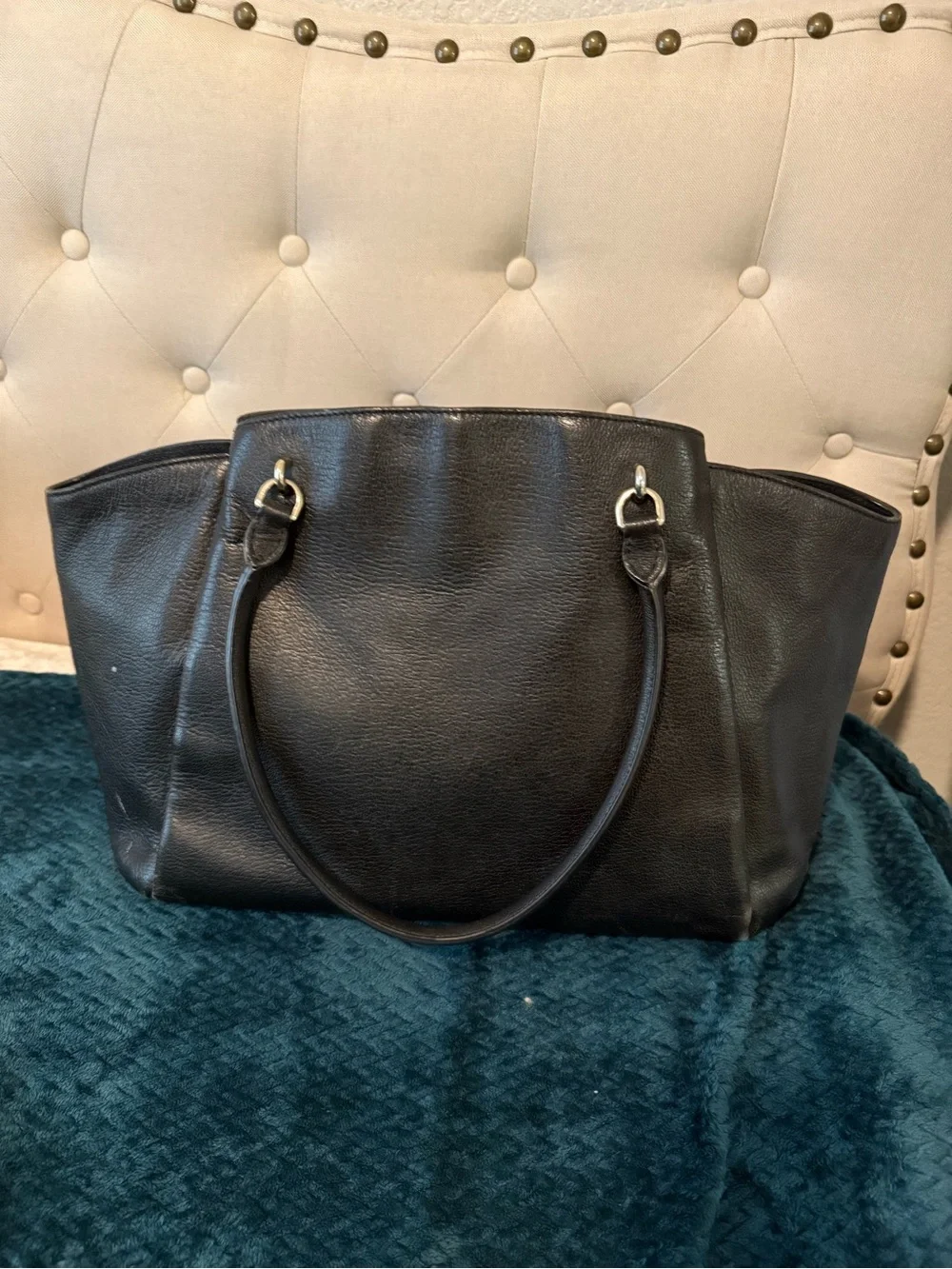 Kate Spade Black Leather Tote Bag - Classic Women's Handbag